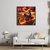 (50*50cm)Skeleton Cowboy Riding Motorcycle - Full Round Drill Diamond Painting