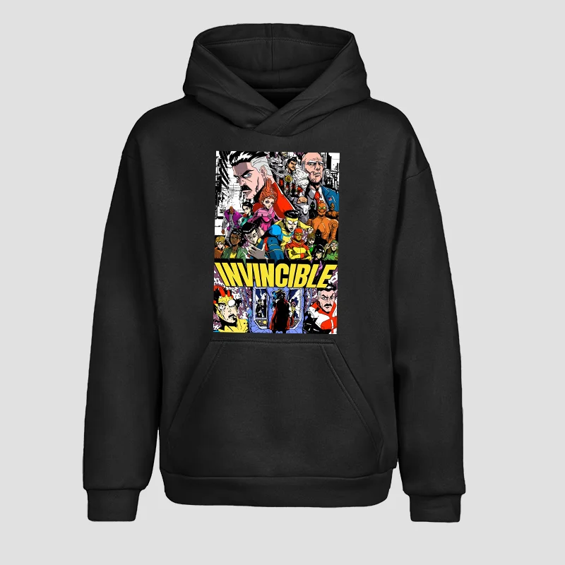 Invincible Printed Oversized Unisex Hoodie