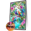 Some Parrots Full DIY 5D Round Drill Diamond Art Kits Large Size 40*60cm Diamond Dots Paintings Picture Arts Craft Diamond Crystal Rhinestones Painting Kits for Adults/Beginners Gift Idea
