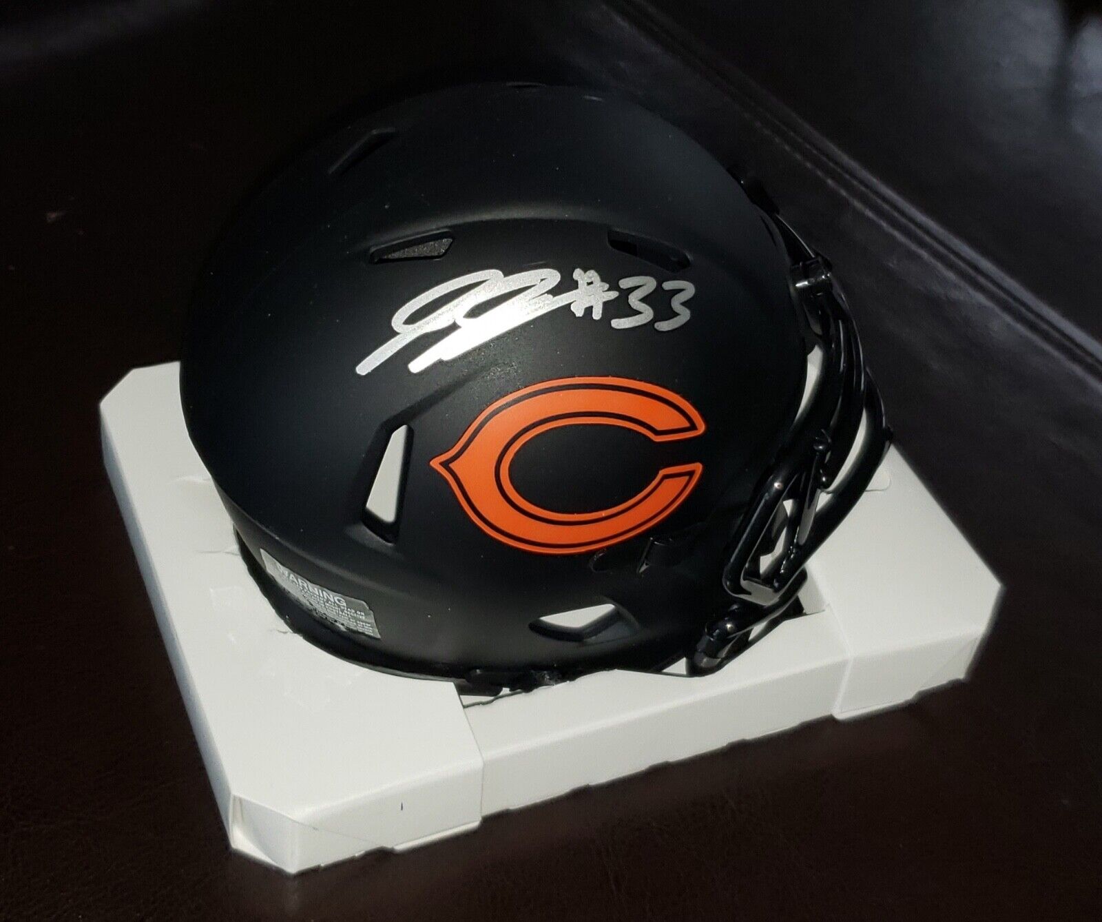 JAYLON JOHNSON 'CHICAGO BEARS' CORNERBACK SIGNED MINI-HELMET *COA *PROOF 2