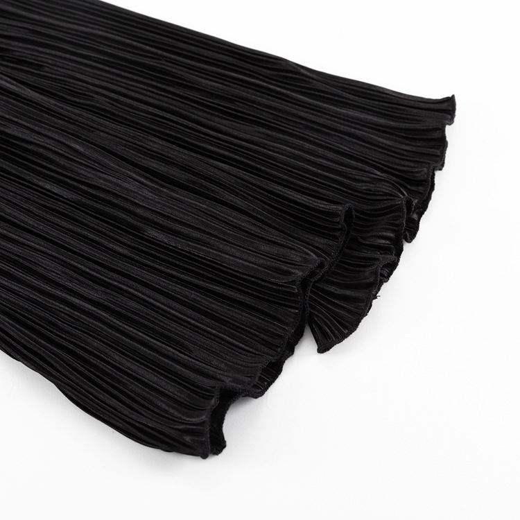 Ootddress Fashion Ruffled Lace-Up Long Dress Women Slim Long Sleeve Striped Pleated Party Dress Autumn 2025 Solid Gown Female Dress