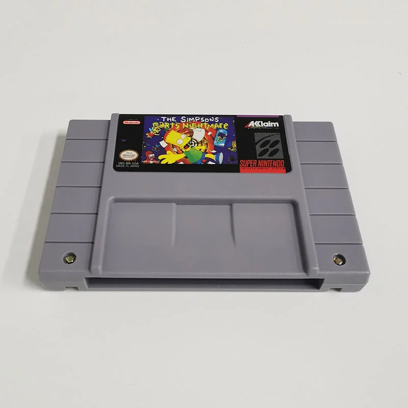 Simpsons: Bart's Nightmare SNES For Super Nintendo Entertainment System - 16 Bit US Version Game Cartridge