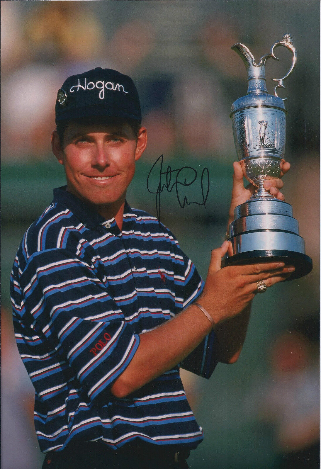 Justin LEONARD SIGNED Autograph 12x8 Photo Poster painting AFTAL GOLF US PGA Tour Winner