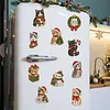 10PCS DIY Pearl Diamond Painting Christmas Fridge Magnets, Sparkling Rhinestone Refrigerator Magnet Craft Kit for Home Decor & Gifts