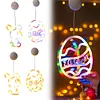 Easter Window Lights 2 Pack Easter Egg and Bunny Shaped Battery Operated Indoor Lights Holiday Decorations for Indoor Outdoor Party Decor