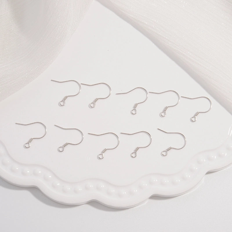 1 Pair 925 Sterling Silver 22K Gold Plated Rose Gold Plated Rhodium Plated Geometric Hook Earring Findings Jewelry Accessories