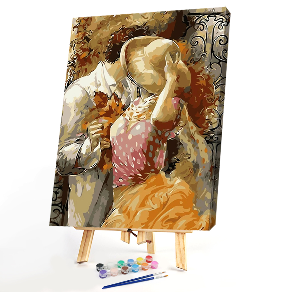 

40*50CM Paint By Numbers-Kissing Lovers, 501 Original