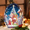 >SALE<Wooden Santa Claus Diamond Painting Desktop Ornaments for Bedroom Table Decor