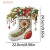 DIY 5D Gemstone paintings Christmas Stocking Diamond Painting Pendant (Double-Sided)