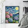 Van Gogh - Hydrangea-11CT Stamped Cross Stitch 40*50cm/15.75*19.69in