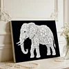 DIY Pearl Painting Elephant for Home Wall Decor with Frame(20x30cm)