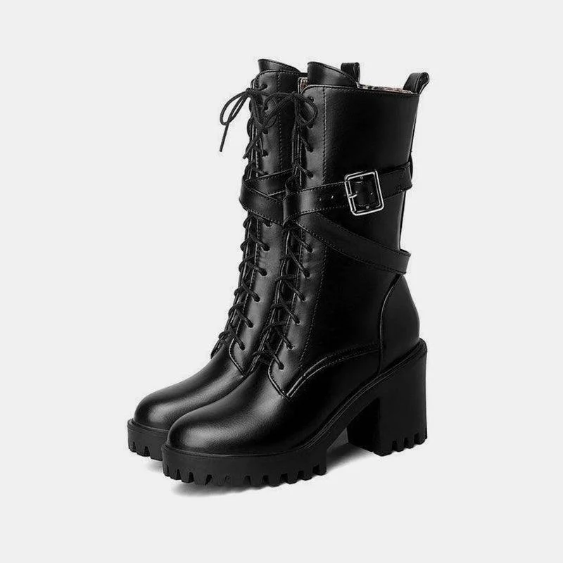 Lace Up British Style Martin Boots