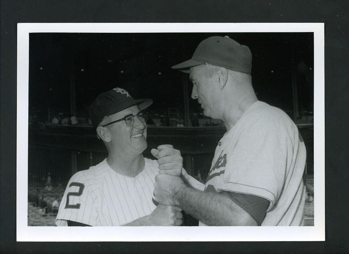 Al Lopez Walter Alston 1959 Press Original Photo Poster painting Don Wingfield White Sox Dodgers