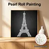DIY Pearl Painting Eiffel Tower for Home Wall Decor(25x25cm)