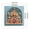 Paper Quilling Castle-14CT Stamped Cross Stitch 40*40cm/15.75*15.75in tapestrymarket