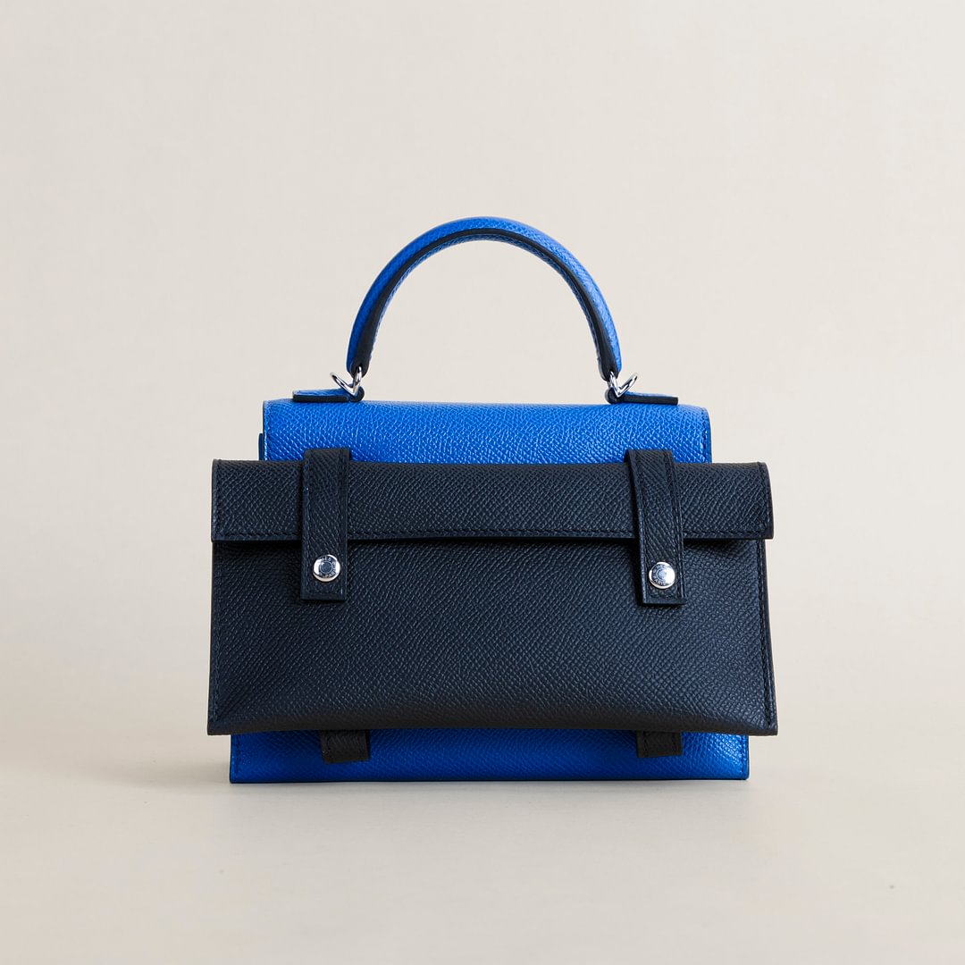 Kelly Doll Epsom 08 Bleu pale/76 Blue indigo  PHW