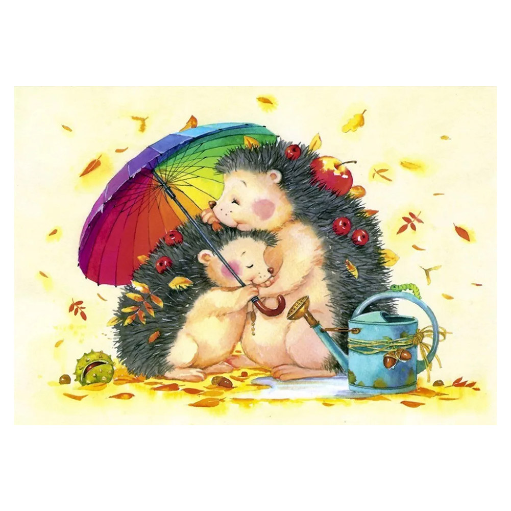 

Hedgehog - 11CT Stamped Cross Stitch - 48*58CM, 501 Original