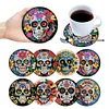 Ein Set (8 Stück) Holzschädel - 5d DIY Craft Untersetzer