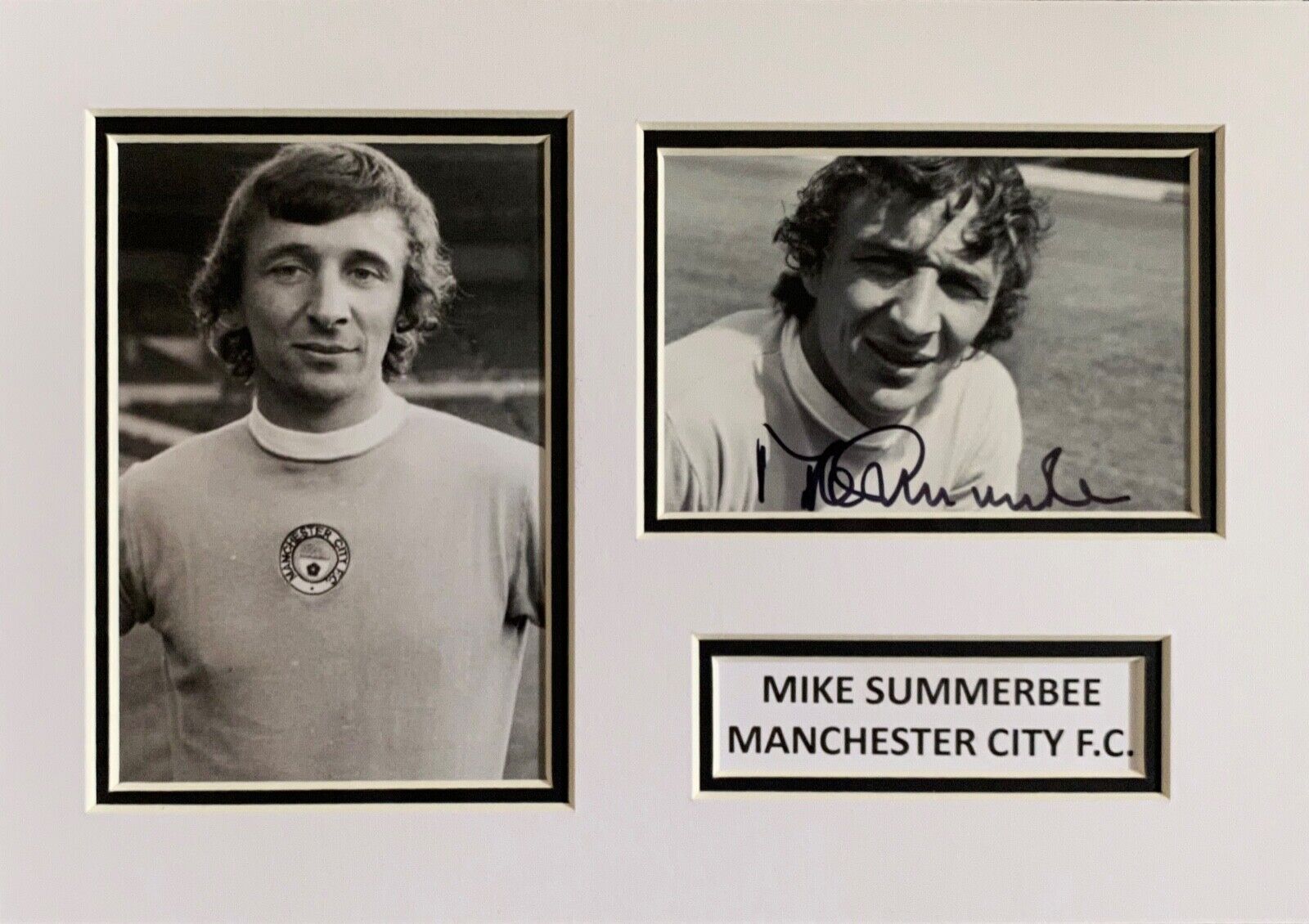 MIKE SUMMERBEE HAND SIGNED A4 Photo Poster painting MOUNT DISPLAY MANCHESTER CITY AUTOGRAPH 1