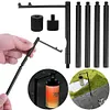 Collapasible Camping Folding Lamp Pole Aluminum Alloy Lantern Holder for Outdoor