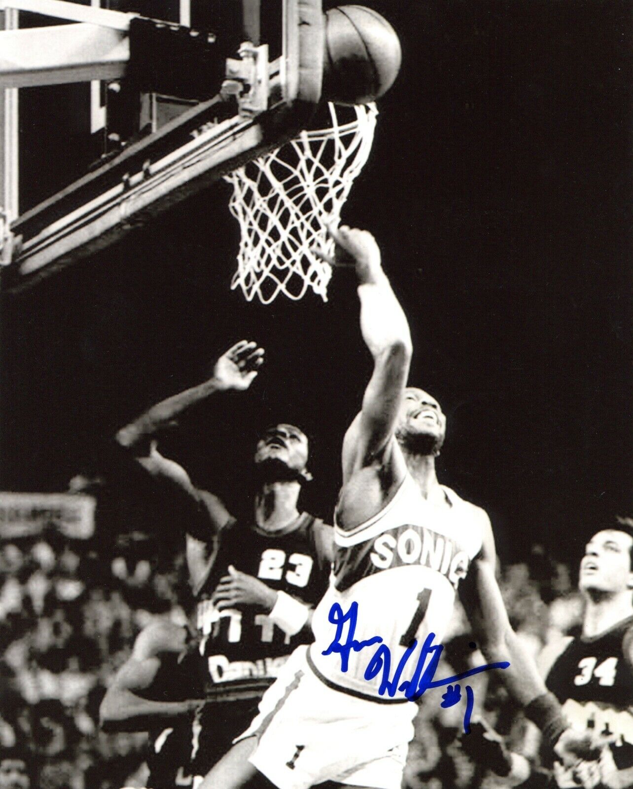 Gus Williams Seattle Super Sonics Autographed Signed 8x10 Photo Poster painting CFS COA