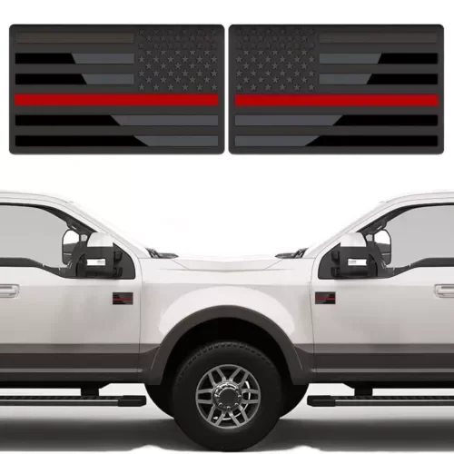 Dronehint 2pcs Car Decal Metal USA Flag Sticker Waterproof Body Scratches Blocking Parts (For: GMC) Parts