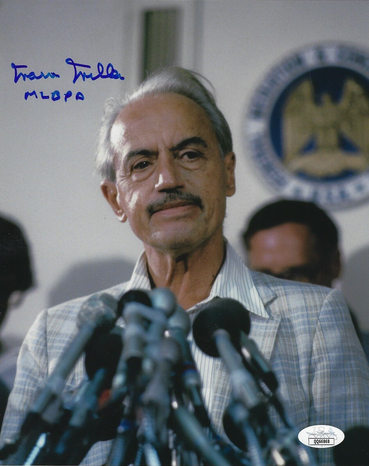 Signed 8x10 MARVIN MILLER Hall of Fame MLBPA Autographed Photo Poster painting JSA COA