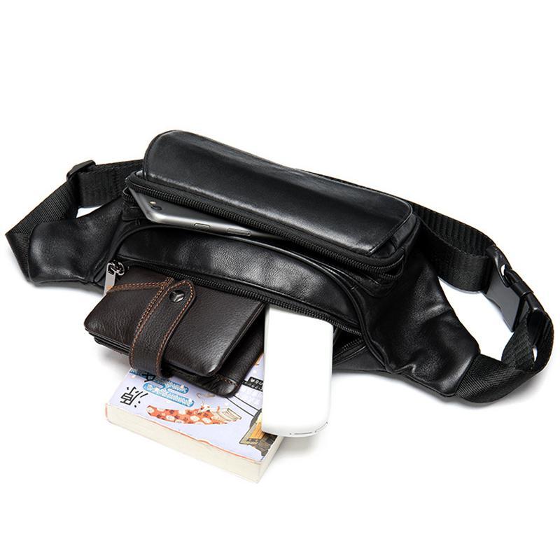 Simple Style Leather Casual Waist Bag Fashion Crossbody Bag