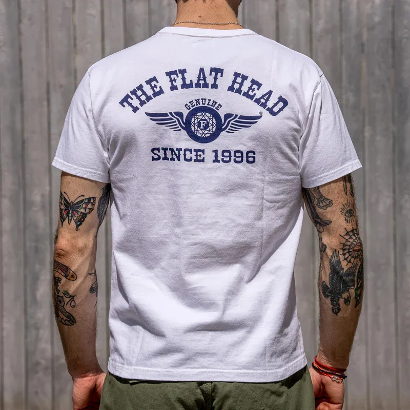 9.3oz Cotton 'Flying Wheel' Print Short Sleeve T-Shirt