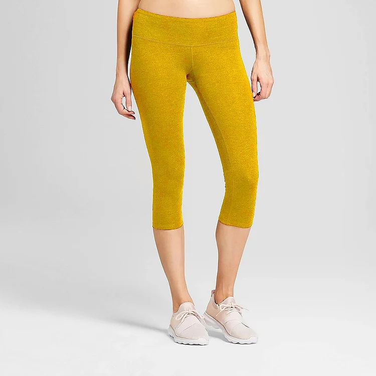 Women's Solide Color Capri Leggings