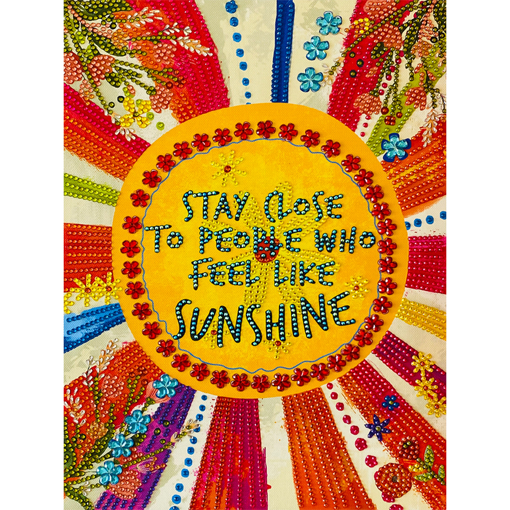 Make Friends With Sunny People 30*40CM (Canvas) Special Drill Diamond Painting gbfke