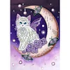 Moon Cat-Crystal Rhinestone Diamond Painting