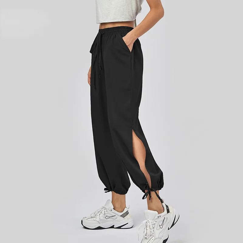 Solid loose lace-up jogging Pants