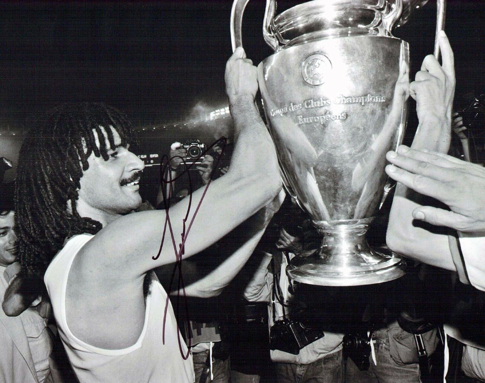 Ruud GULLIT Signed Autograph 14x11 Photo Poster painting 1 AFTAL COA Dutch Football AC MILAN