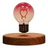 Magnetic Levitation LED Heart Shaped Bulb Table Lamp, Reading Lamp - Floating and Rotating Night Light - Perfect for Home/Office Atmosphere Decoration, Gift for Lovers/Family/Friends