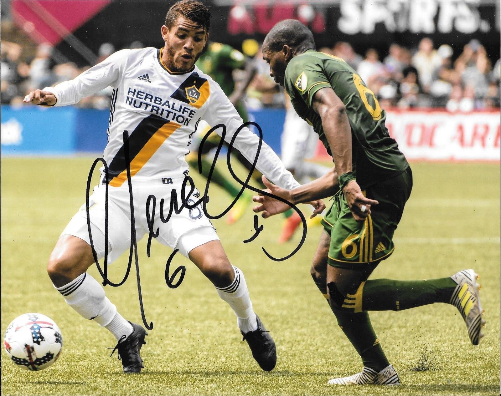 MEXICO JONATHAN DOS SANTOS HAND SIGNED LOS ANGELES GALAXY 8X10 Photo Poster painting W/COA