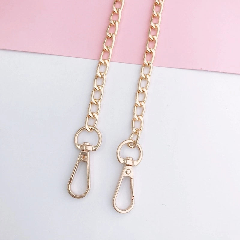 Metal Bags Chain Girls Slung Over One Shoulder Phone Cover Lanyard Lanyard Lobster Buckle 110cm Gold Iron Chain Shoulder Strap