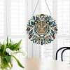 (US Local)Acrylic Special Shaped Tiger 5D Diamond Painting Hanging Clock Art Craft