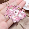 8Pcs DIY Calf Double Sided Special Shaped Diamond Painting Keychains