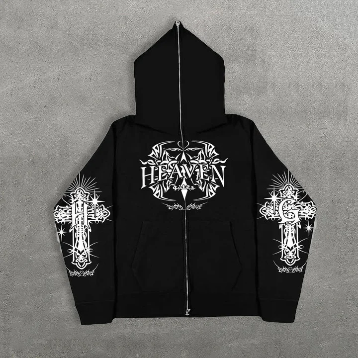 Heaven Gates Crossed Full-Zip Hoodies