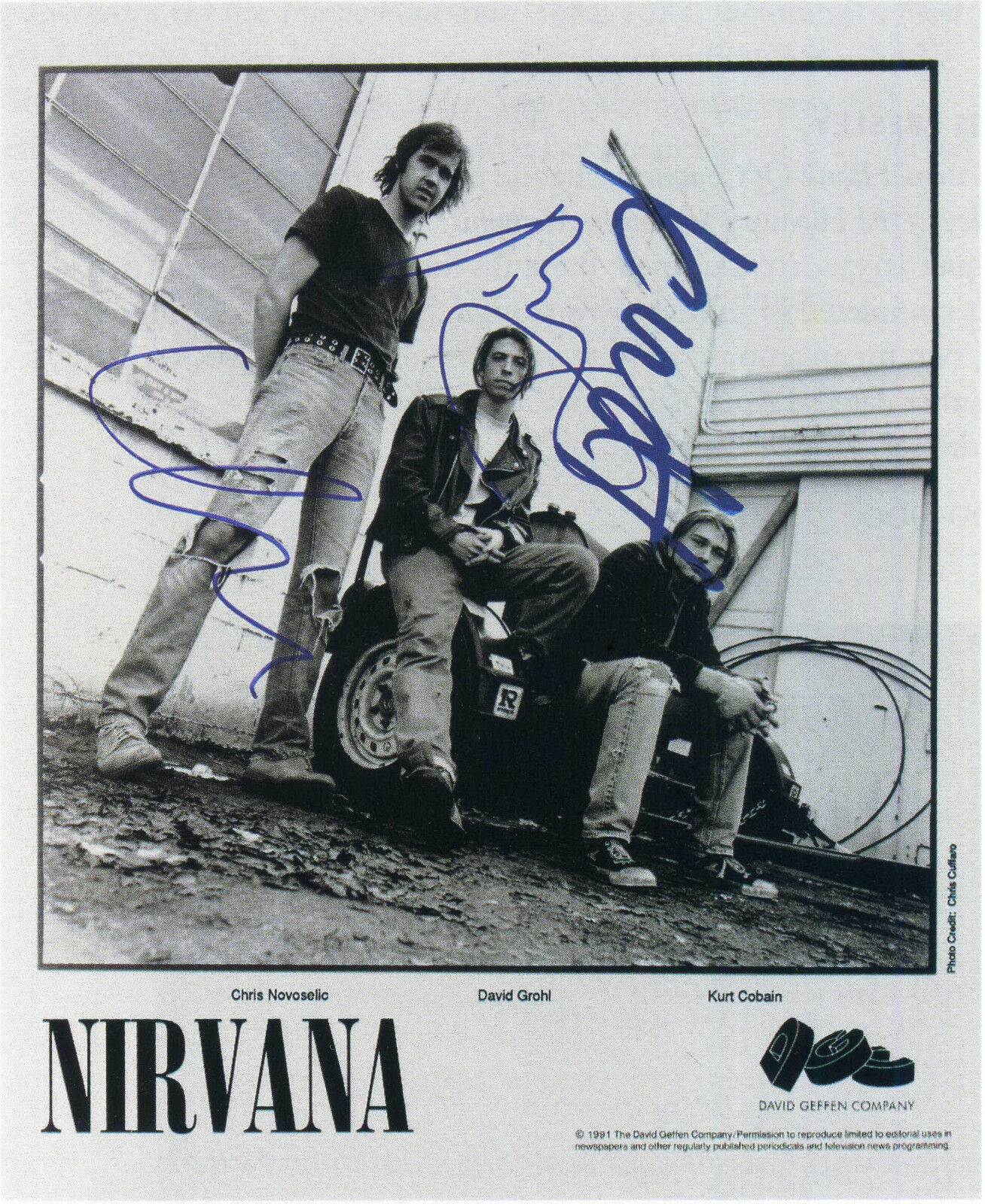 NIRVANA Signed Photo Poster paintinggraph - Rock Band Kurt Cobain Dave Grohl etc preprint