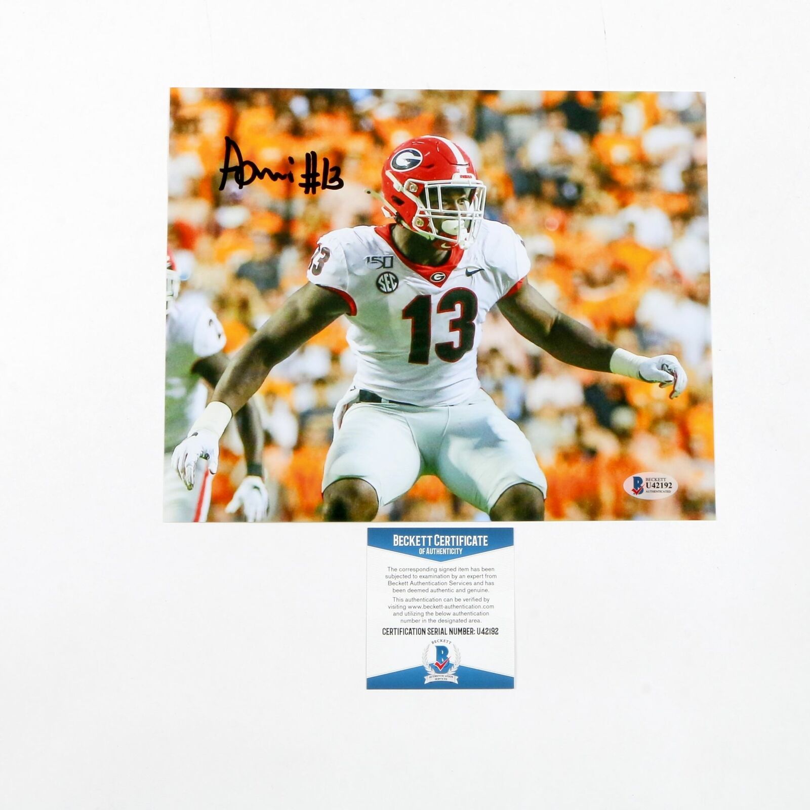 Azeez Ojulari Signed 8x10 Photo Poster painting Georgia Bulldogs