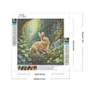 Diamond Painting-DIY Full Round Drill Bunny in the Forest