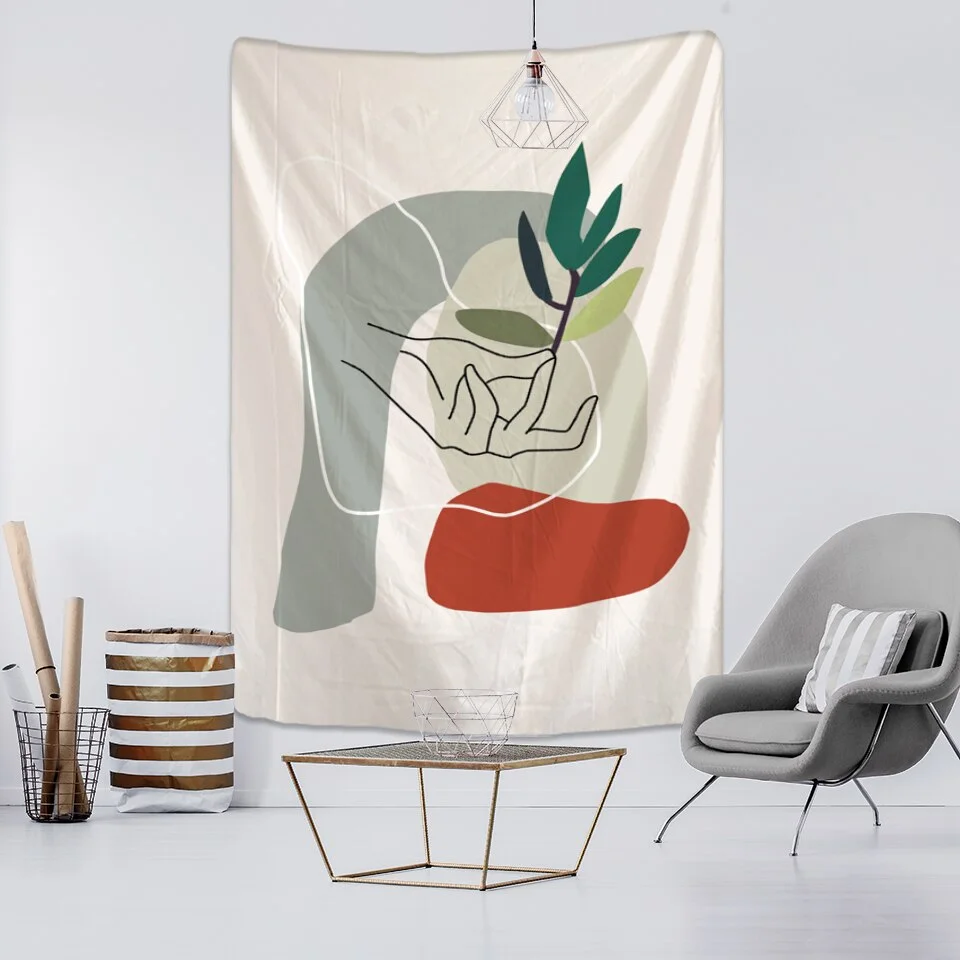 INS Surfing Girl Wall Tapestry Personality Lady Fabric Hanging Cloth for Home Decoration Living Room Curtain Bohemian Tapestry