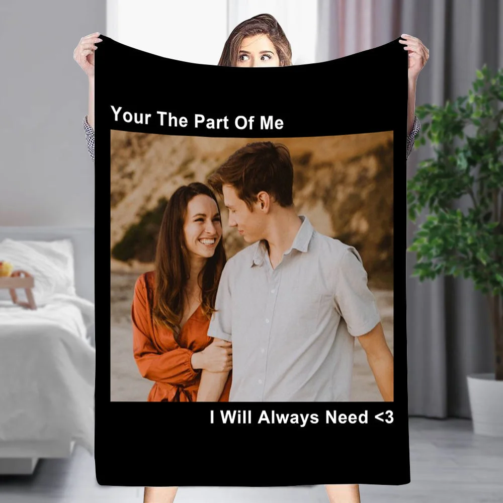 Custom Photo&Text Fleece Blanket