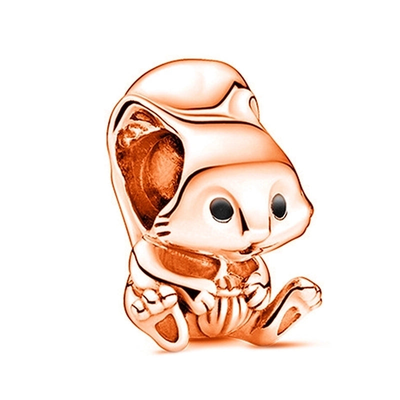 10 Pieces Cartoon Style Geometric Animal Metal Plating Inlay Rhinestones Jewelry Accessories