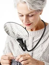 (US Only)5X Neck Wear Magnifying Glass 13cm for Reading Sewing Needlepoint (Black)