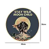 fille de la lune - Plaques rondes en m&eacute;tal(30*30cm)
