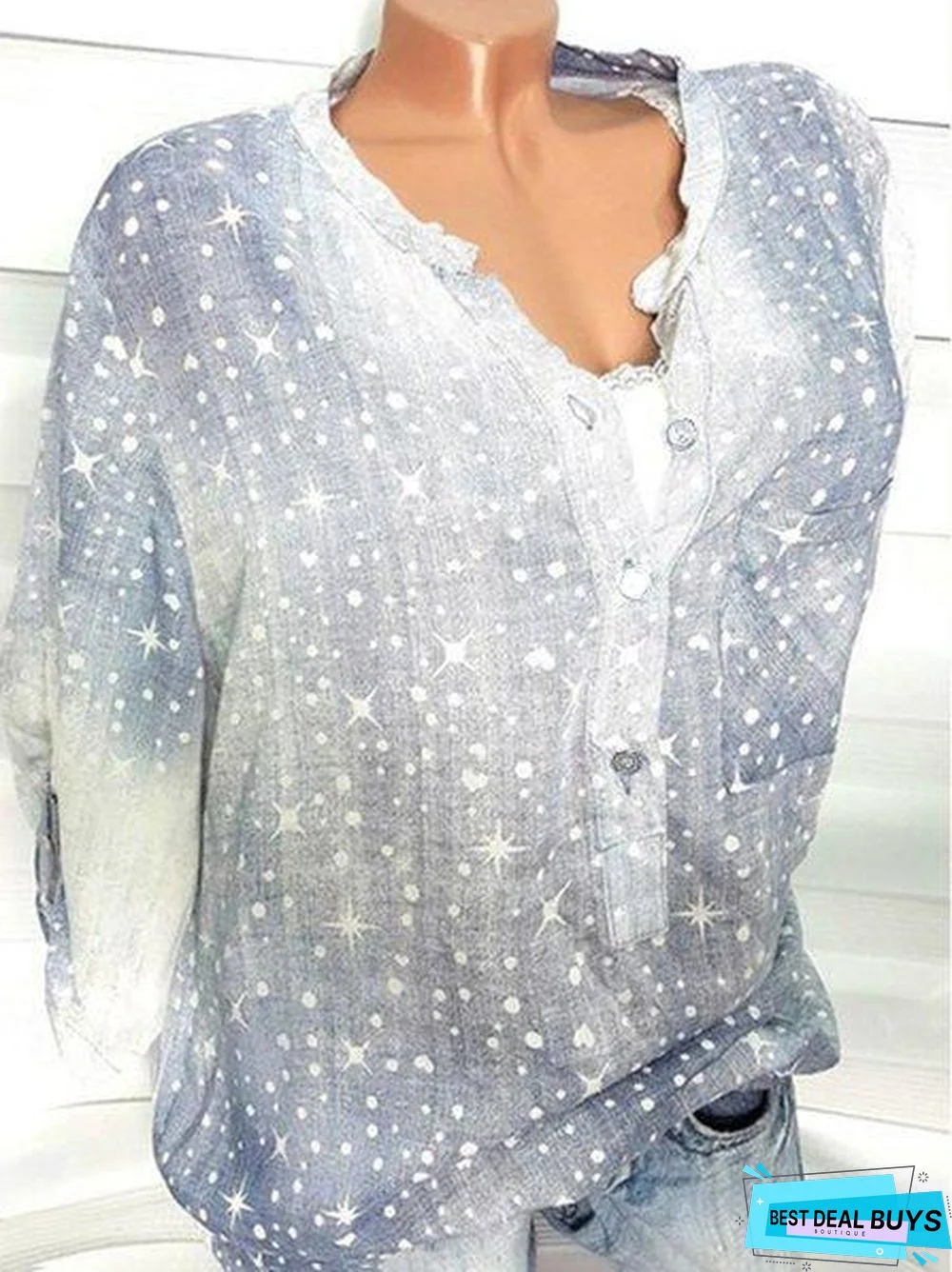 Long Sleeve Pockets Printed Shirts