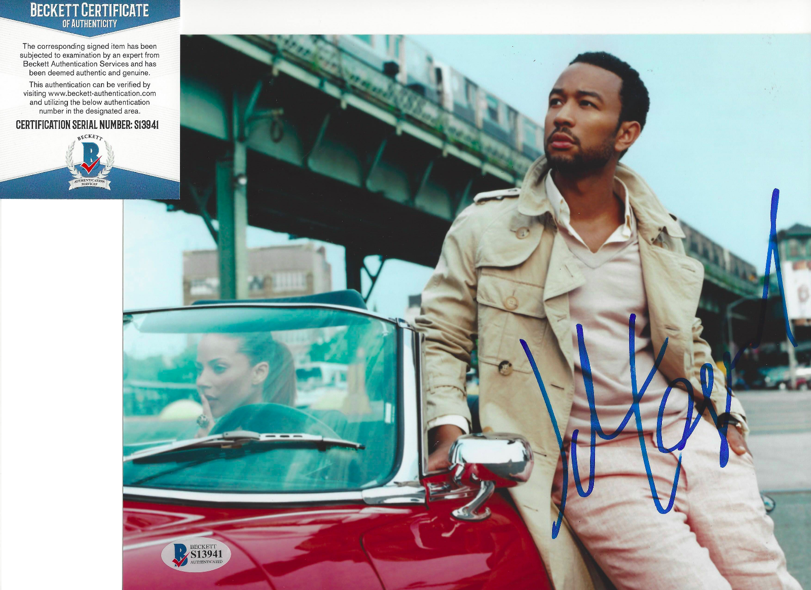 SINGER JOHN LEGEND SIGNED AUTHENTIC 8X10 Photo Poster painting 2 R&B SOUL GLORY BECKETT COA BAS